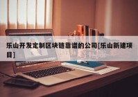 乐山开发定制区块链靠谱的公司[乐山新建项目]