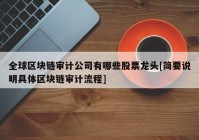 全球区块链审计公司有哪些股票龙头[简要说明具体区块链审计流程]